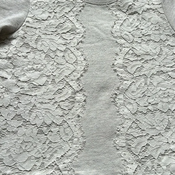 J. Crew Lace Sweatshirt Oatmeal Color. Cotton. - Picture 8 of 9